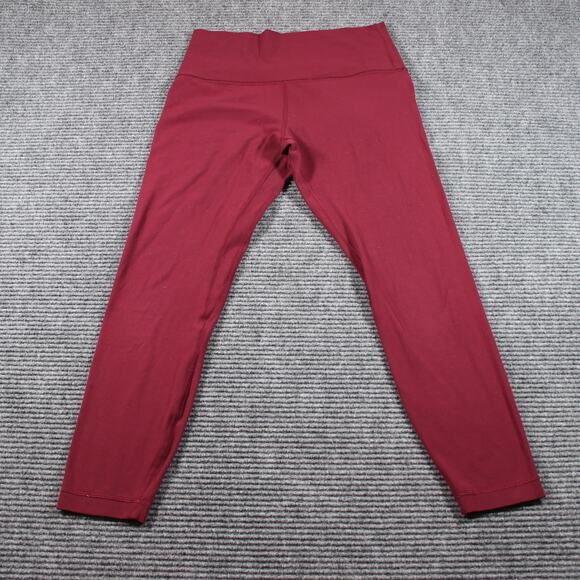 Lululemon Leggings Womens 10 Burgundy High Rise Ankle Length 24 Inseam - Picture 2 of 7